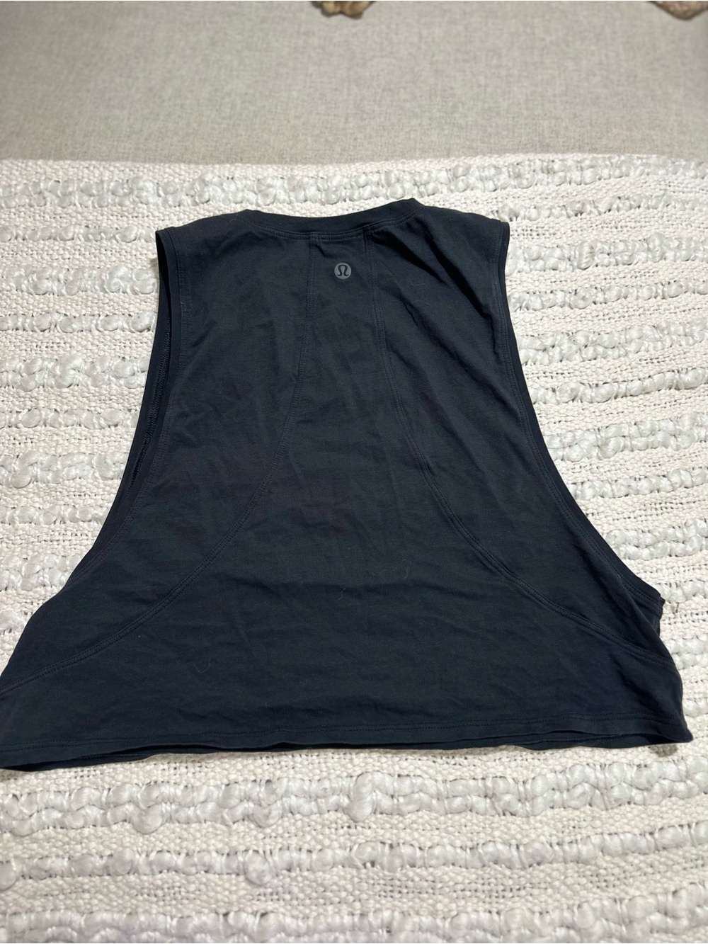 lululemon athletica Black Cropped Muscle Tank